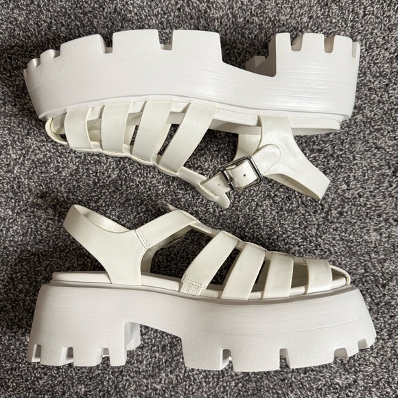 Steve Madden Monti Platform Fisherman Sandal white size 7.5 - Picture 3 of 8